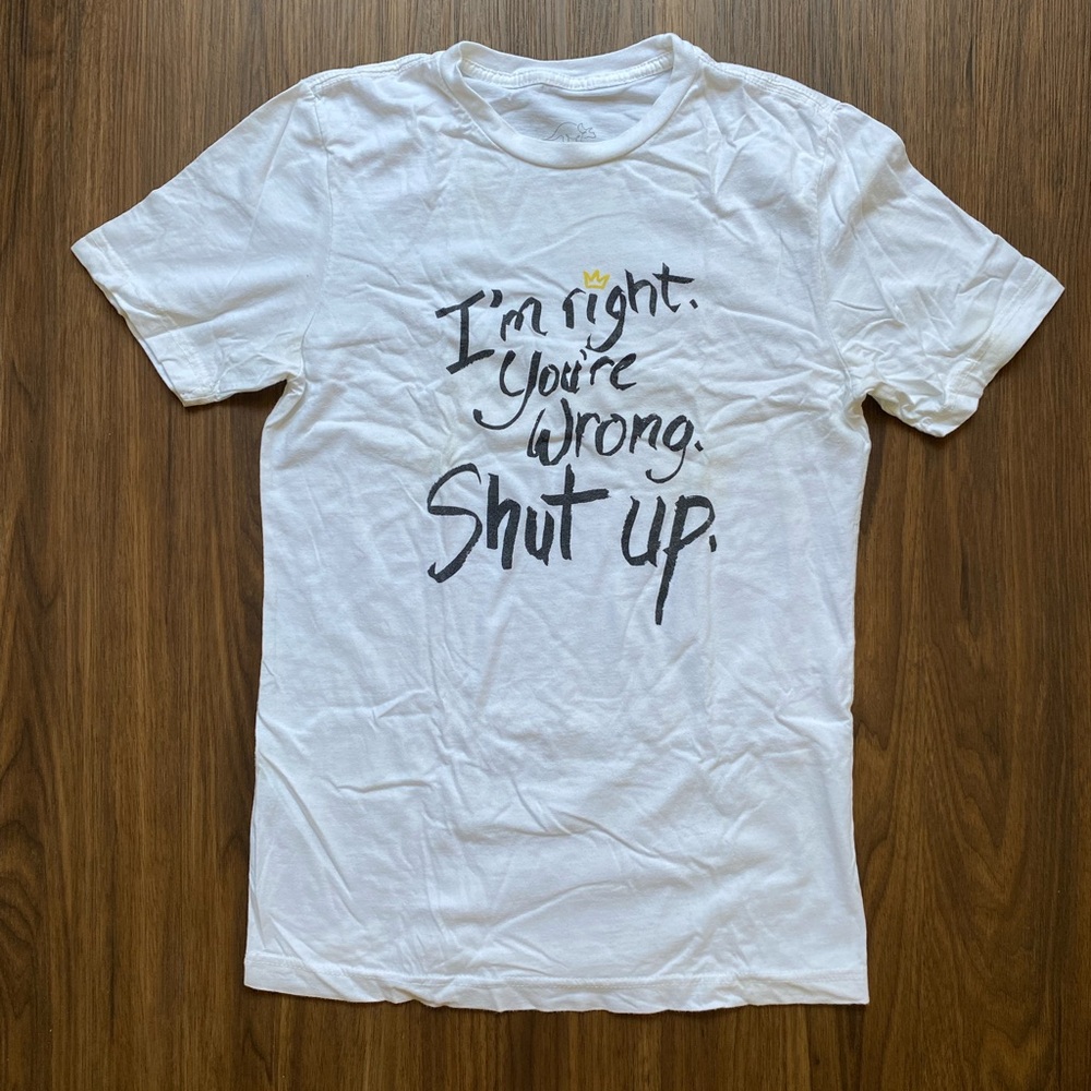 Try Guys White Cotton T-Shirt